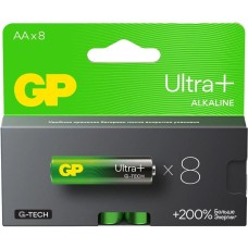 GP Батарея Ultra Plus Alkaline 15AUPA21-2CRB8 AA (8шт) блистер