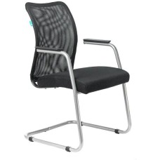 БЮРОКРАТ Кресло CH-599AV черный TW-01 сиденье черный TW-11 сетка/ткань полозья металл серебристый