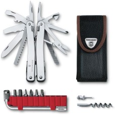 VICTORINOX Мультитул SwissTool Spirit X (3.0235.N) 105мм 35функц. мини-отвертка/штопор/набор бит/удлинитель/чехол нейлоновый серебристый карт.коробка