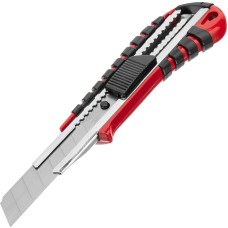 MATRIX Нож, 18 мм, выдвижное лезвие металлическая направляющая, эргономичная двухкомпонентная рукоятка 78938