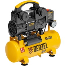 DENZEL Компрессор безмасл. малошумный DLP-950/10, 950Вт,10 л, 2850 об/мин, 170 л/мин 58141