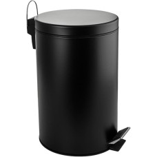 САНАКС - Ведро из нержавеющей стали, с педалью, круглое, 20 литров, крышка микролифт, цвет ЧЁРНЫЙ. 2420