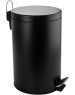 САНАКС - Ведро из нержавеющей стали, с педалью, круглое, 20 литров, крышка микролифт, цвет ЧЁРНЫЙ. 2420