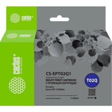 Картридж струйный CACTUS Картридж струйный CS-EPT02Q1 T02Q черный пигментный (1084мл) для Epson WorkForce Enterprise WF-C20600D4TW с чипом