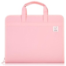 DELI Папка-портфель 72561PINK 13 отдел. A4 терилен розовый