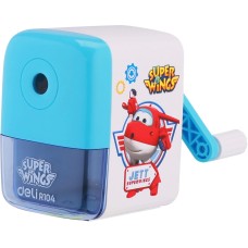DELI Точилка для карандашей механическая ER10409 Super Wings 1 отверстие пластик ассорти
