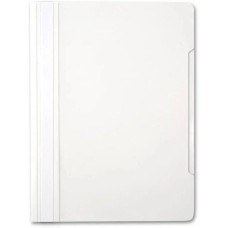 БЮРОКРАТ Папка-скоросшиватель -PS20WH A4 прозрач.верх.лист пластик белый 0.12/0.16