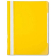 БЮРОКРАТ Папка-скоросшиватель -PS20YEL A4 прозрач.верх.лист пластик желтый 0.12/0.16