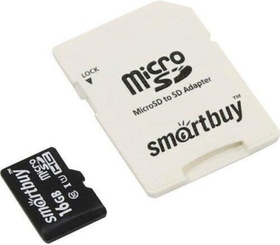 Карта памяти SMARTBUY (SB16GBSDCL10-01LE) MicroSDHC 16GB Class10 LE + адаптер