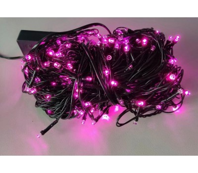 Гирлянда UNIEL (UL-00007310) ULD-S2000-200/DGA PINK IP20 Гирлянда светодиодная, 20м. 200 светодиодов. Розовый свет. Провод зеленый. ТМ Uniel