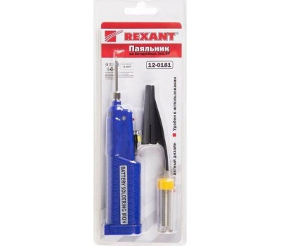 Паяльник REXANT (12-0181) ПАЯЛЬНИК МИНИ (ПИТАНИЕ 3 БАТАРЕЙКИ AA) 4.5V/8 ВТ (ZD-20D)