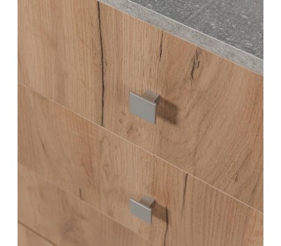 Комод БИТЕЛ ЛОФТ-4 Бетон/Дуб крафт золотой