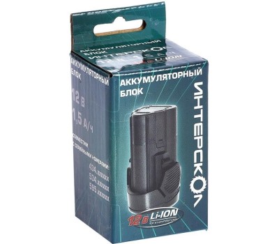 Батарейный блок ИНТЕРСКОЛ БА-1,5/12 аккум. блок 1,5А/ч, 12В, Li-ion