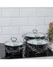 Набор посуды КМЗ Черный мрамор-1-Элит эмал. (3 предмета)