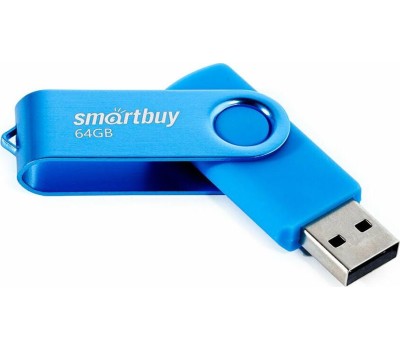 USB-флэш SMARTBUY (SB064GB2TWB) UFD 2.0 064GB Twist Blue синий