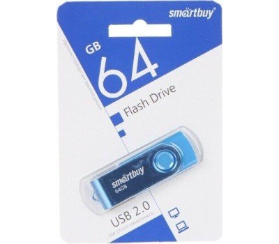 USB-флэш SMARTBUY (SB064GB2TWB) UFD 2.0 064GB Twist Blue синий