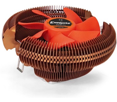 EXEGATE EX286151RUS Кулер EE90-Cu (Al+Copper, LGA775/1150/1151/1155/1156/1200/AM2/AM2+/AM3/AM3+/AM4/FM1/FM2/754/939/940, TDP 80W, Fan 90mm, 2200RPM, H