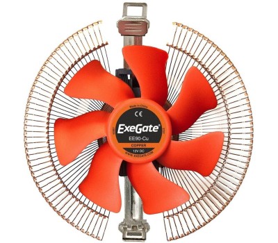 EXEGATE EX286151RUS Кулер EE90-Cu (Al+Copper, LGA775/1150/1151/1155/1156/1200/AM2/AM2+/AM3/AM3+/AM4/FM1/FM2/754/939/940, TDP 80W, Fan 90mm, 2200RPM, H