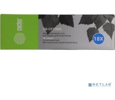 CACTUS CF218XL Тонер-картридж для HP LaserJet Pro HP Laserjet Pro M104a/M104W/ MFP M132snw/M132fp/M132fw/M132nw (6000 стр.)