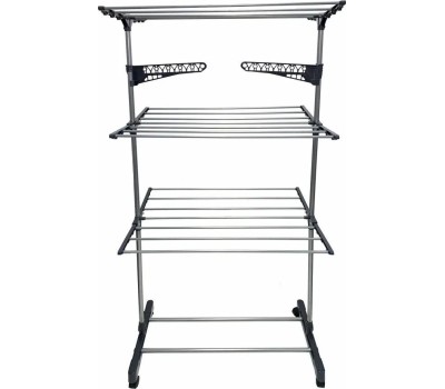 Сушилка UNISTOR WINGS для белья складная, на колёсиках, 3-х ярусная, с дополнительными держателями 211546