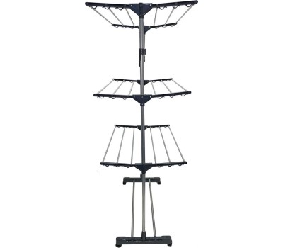 Сушилка UNISTOR WINGS для белья складная, на колёсиках, 3-х ярусная, с дополнительными держателями 211546