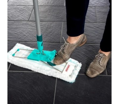 Швабра LEIFHEIT 55045 HAUSREIN хозяйственная д/пола (micro duo) серебр.рефл.ручка