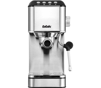 Кофеварка рожковая BBK BCM1501 нержавеющая сталь/черный