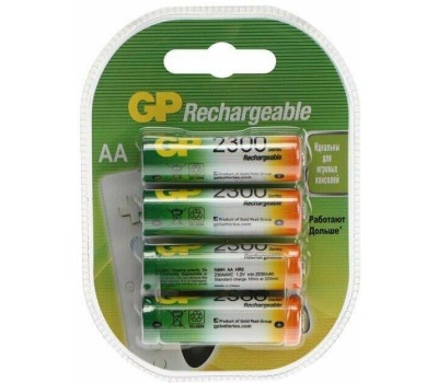 GP AA Аккумуляторная батарейка 230AAHC, 4 шт. 2300мAч