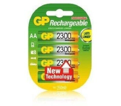 GP AA Аккумуляторная батарейка 230AAHC, 4 шт. 2300мAч
