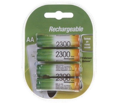 GP AA Аккумуляторная батарейка 230AAHC, 4 шт. 2300мAч