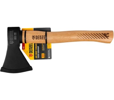 Топор DENZEL Топор, 800 г, кованый, буковое топорище 21633