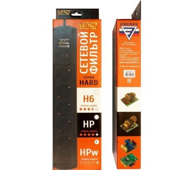 Сетевой фильтр MOST Сетевой фильтр HPw, 2м, черный [ hpw 2м чер]