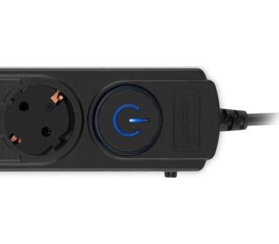 Сетевой фильтр IPPON Сетевой фильтр BK-6-EU-1.8-10-B, 1.8м, черный