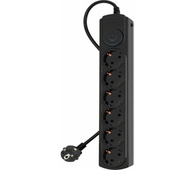 Сетевой фильтр IPPON Сетевой фильтр BK-6-EU-1.8-10-B, 1.8м, черный