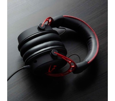 HYPERX Гарнитура игровая Cloud Alpha, для компьютера и игровых консолей, мониторные, проводные, красный / черный [4p5l1ab#uuf]