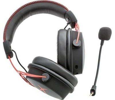 HYPERX Гарнитура игровая Cloud Alpha, для компьютера и игровых консолей, мониторные, проводные, красный / черный [4p5l1ab#uuf]