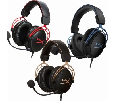 HYPERX Гарнитура игровая Cloud Alpha, для компьютера и игровых консолей, мониторные, проводные, красный / черный [4p5l1ab#uuf]