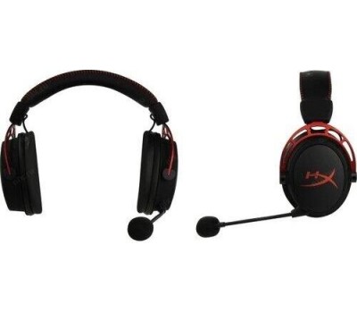 HYPERX Гарнитура игровая Cloud Alpha, для компьютера и игровых консолей, мониторные, проводные, красный / черный [4p5l1ab#uuf]
