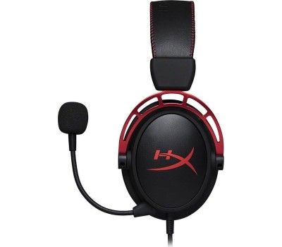 HYPERX Гарнитура игровая Cloud Alpha, для компьютера и игровых консолей, мониторные, проводные, красный / черный [4p5l1ab#uuf]