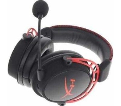HYPERX Гарнитура игровая Cloud Alpha, для компьютера и игровых консолей, мониторные, проводные, красный / черный [4p5l1ab#uuf]