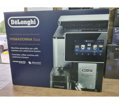 DELONGHI Кофемашина автоматическая Primadonna Soul ECAM610.74.MB, 19Бар, с автоматическим капучинатором, черный/серебристый