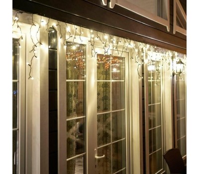 NEON-NIGHT Гирлянда светодиодная Бахрома (Айсикл) 4,8х0,6м 176 LED СИНИЙ черный ПВХ IP65 эффект мерцания 230В нужен блок 303-500