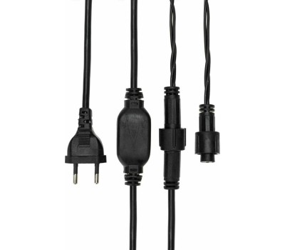 NEON-NIGHT Гирлянда светодиодная Бахрома (Айсикл) 4,8х0,6м 176 LED СИНИЙ черный ПВХ IP65 эффект мерцания 230В нужен блок 303-500