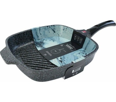 Сковорода НЕВА МЕТАЛЛ ПОСУДА Сковорода-гриль а/пр литая 28х28см съемн/руч Байкал ТМ НМП