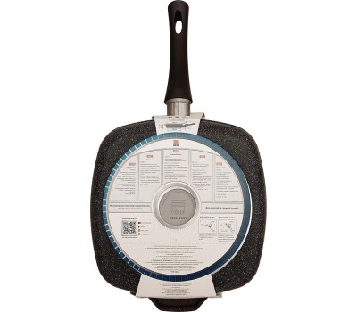 Сковорода НЕВА МЕТАЛЛ ПОСУДА Сковорода-гриль а/пр литая 28х28см съемн/руч Байкал ТМ НМП