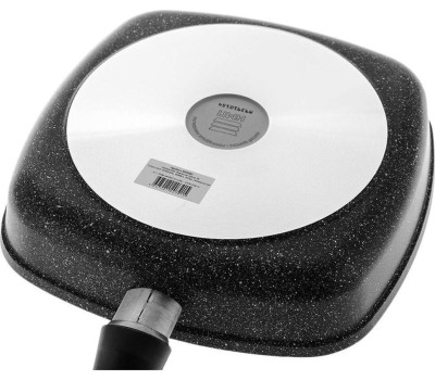 Сковорода НЕВА МЕТАЛЛ ПОСУДА Сковорода-гриль а/пр литая 28х28см съемн/руч Байкал ТМ НМП