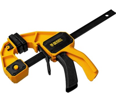 Струбцина DENZEL Струбцина F-образная, быстрозажимная, 150 х 80 мм, усиленный нейлоновый корпус 20505