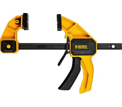 Струбцина DENZEL Струбцина F-образная, быстрозажимная, 150 х 80 мм, усиленный нейлоновый корпус 20505