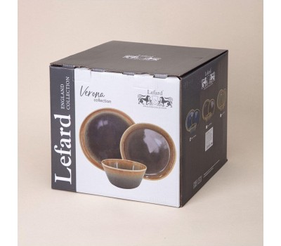 Набор столовый LEFARD НАБОР ПОСУДЫ ОБЕДЕННЫЙ НА 4 ПЕР. 12 ПР. КОРИЧНЕВЫЙ 191-306