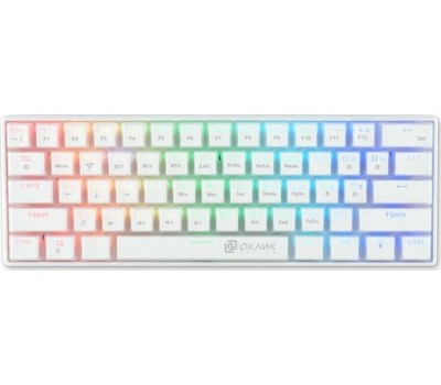 Клавиатура OKLICK Клавиатура K763W, беспроводная, USB, Bluetooth/Радиоканал, механическая, белый [1920562]